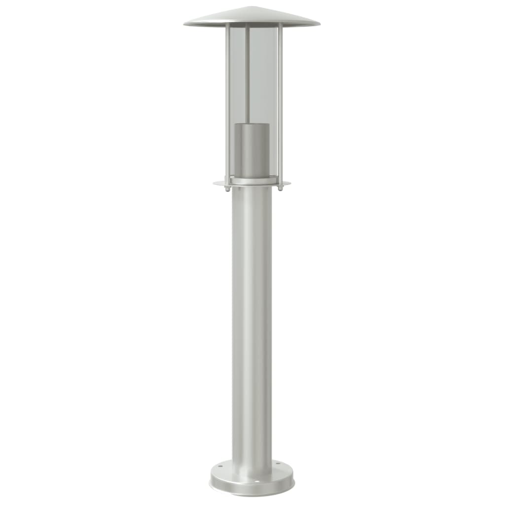 Lampada da Terra per Esterni Argento 60 cm in Acciaio Inox - homemem39