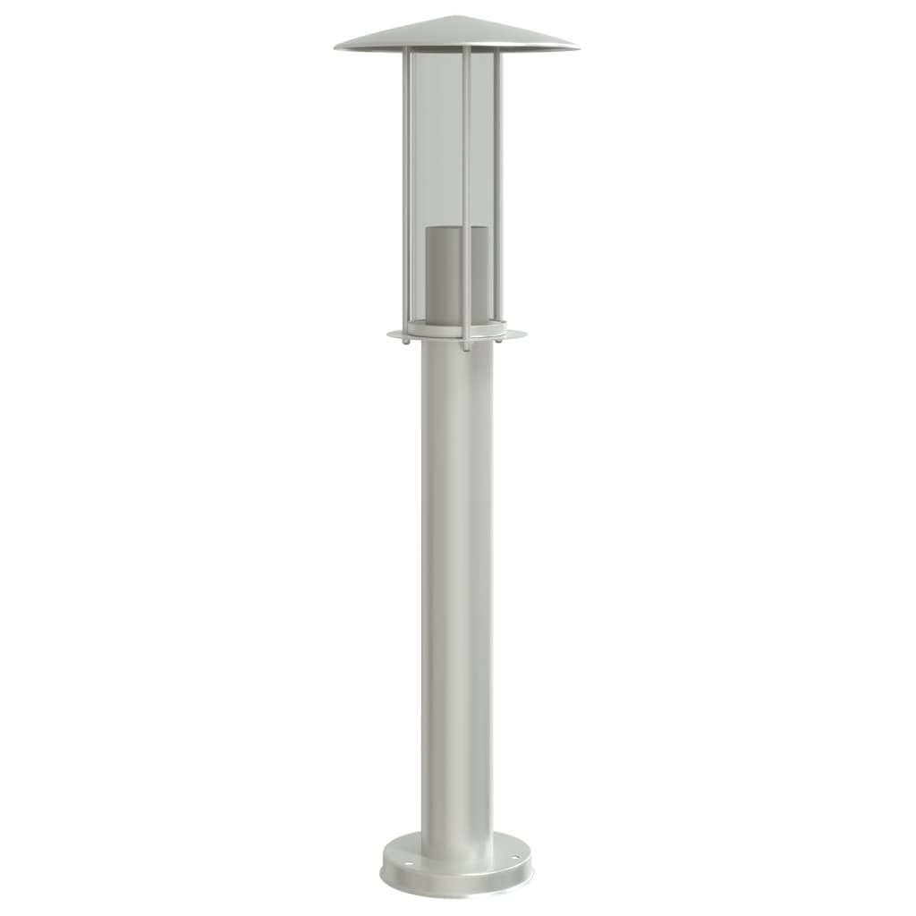 Lampada da Terra per Esterni Argento 60 cm in Acciaio Inox - homemem39