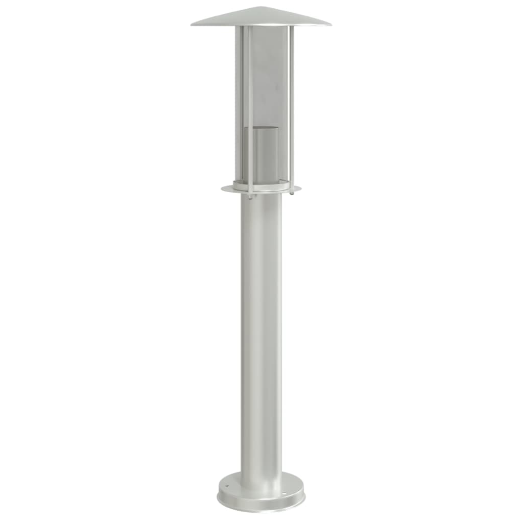 Lampada da Terra per Esterni Argento 60 cm in Acciaio Inox - homemem39