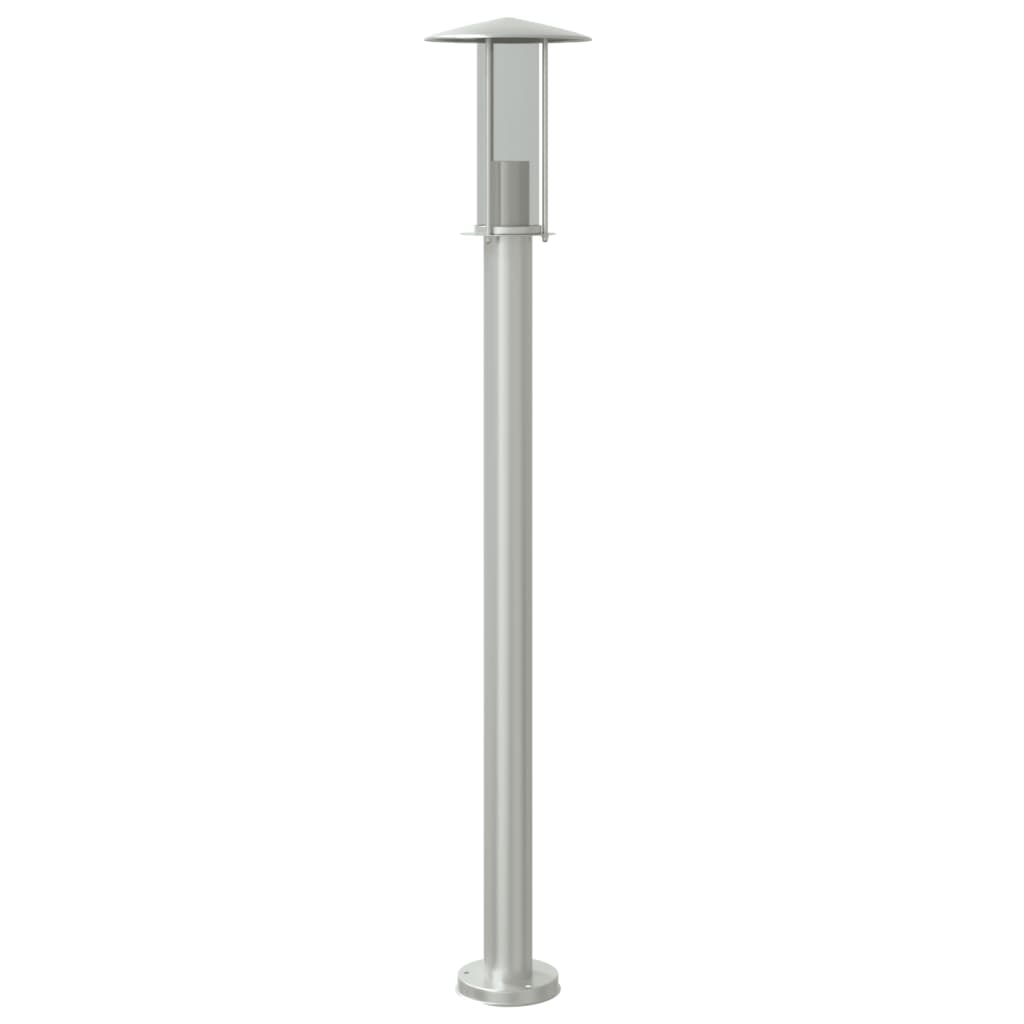 Lampada da Terra per Esterni Argento 100 cm in Acciaio Inox - homemem39