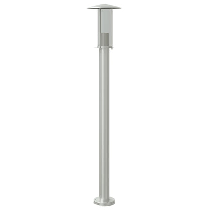 Lampada da Terra per Esterni Argento 100 cm in Acciaio Inox - homemem39