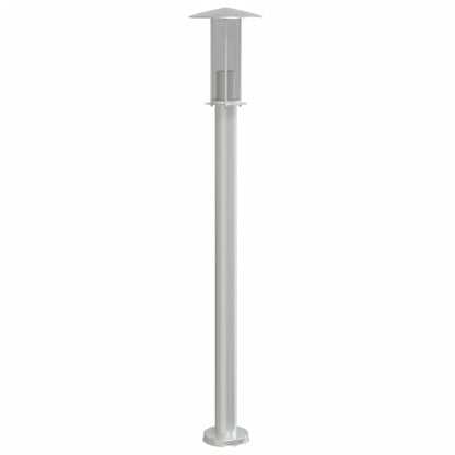 Lampada da Terra per Esterni Argento 100 cm in Acciaio Inox - homemem39