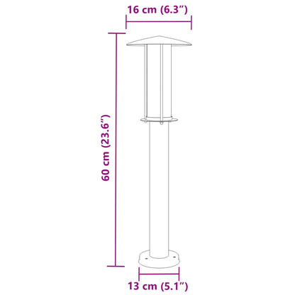 Lampade da Terra per Esterni 3 pz Nere 60 cm in Acciaio Inox - homemem39