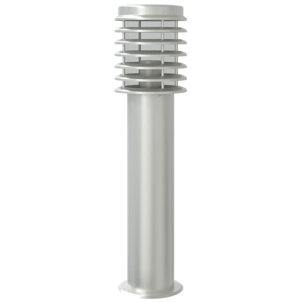 Lampada da Terra per Esterni Argento 60 cm in Acciaio Inox - homemem39