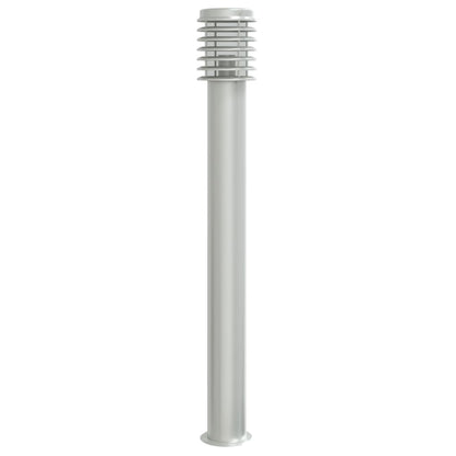 Lampada da Terra per Esterni Argento 110 cm in Acciaio Inox - homemem39