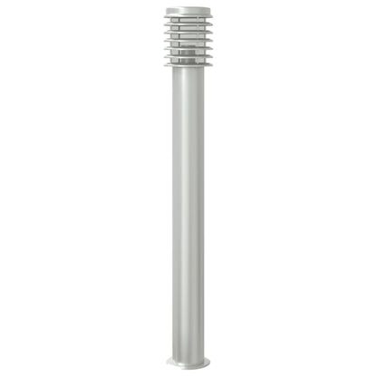 Lampada da Terra per Esterni Argento 110 cm in Acciaio Inox - homemem39