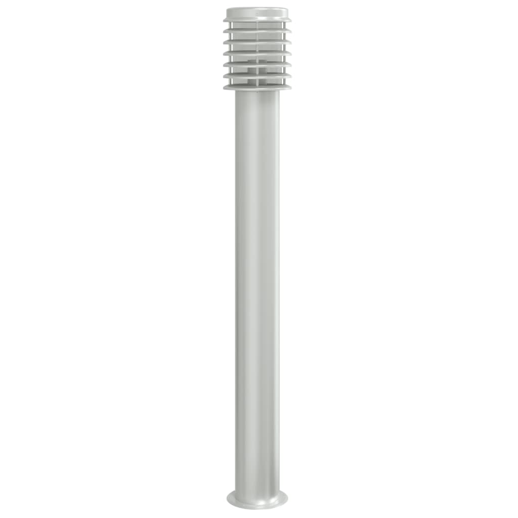 Lampada da Terra per Esterni Argento 110 cm in Acciaio Inox - homemem39