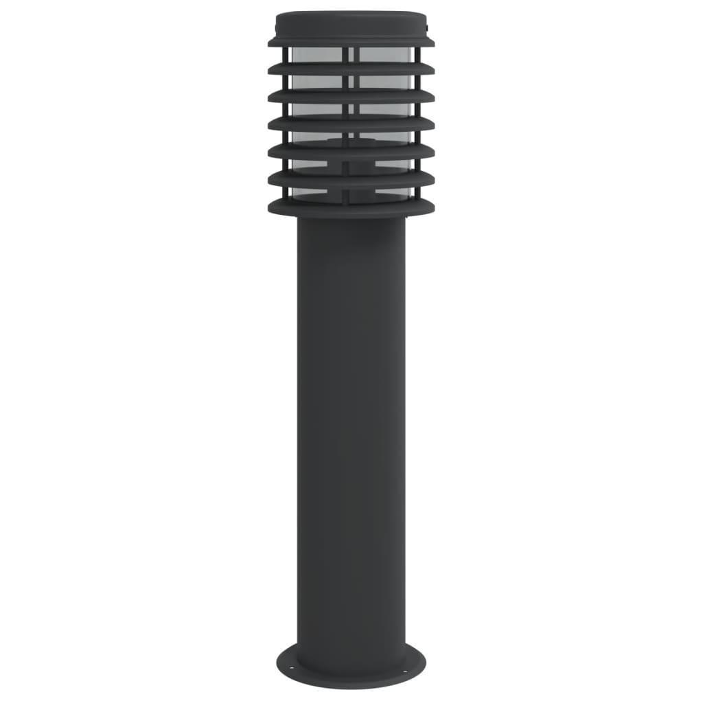 Lampada da Terra per Esterni Nera 60 cm in Acciaio Inox