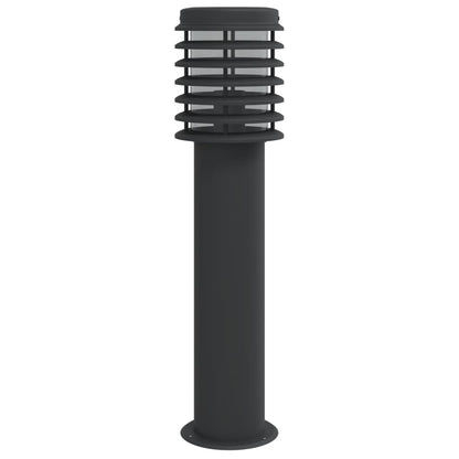 Lampada da Terra per Esterni Nera 60 cm in Acciaio Inox