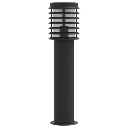 Lampada da Terra per Esterni Nera 60 cm in Acciaio Inox