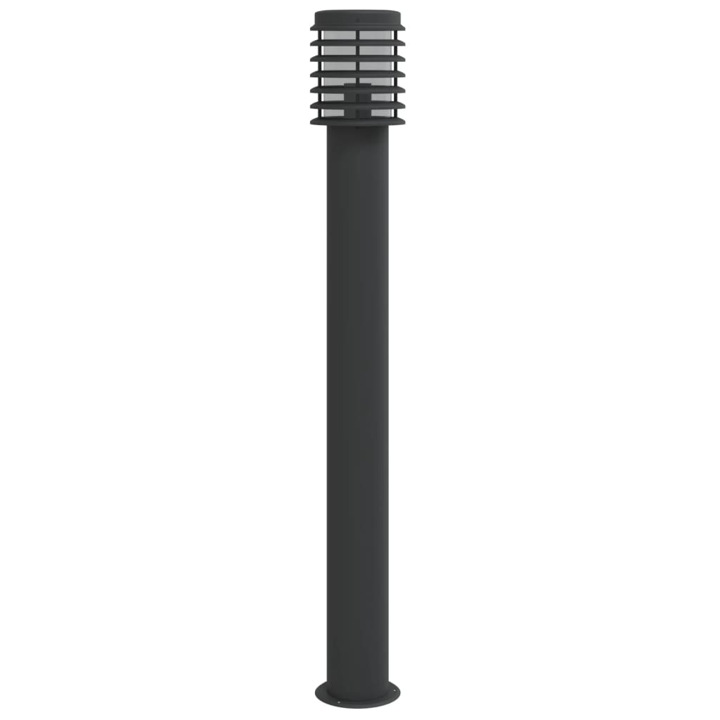 Outdoor Floor Lamps 3 pcs Black 110 cm in Stainless Steel