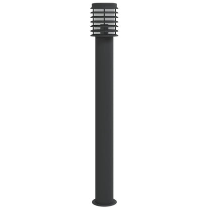 Outdoor Floor Lamps 3 pcs Black 110 cm in Stainless Steel