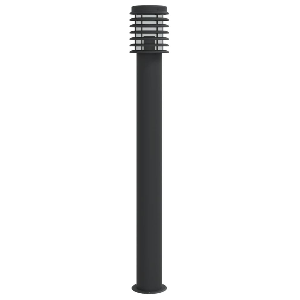 Outdoor Floor Lamps 3 pcs Black 110 cm in Stainless Steel