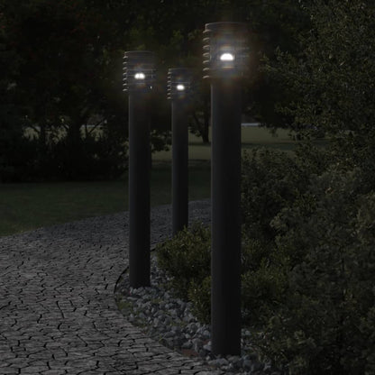 Lampade da Terra per Esterni 3 pz Nere 110 cm in Acciaio Inox - homemem39
