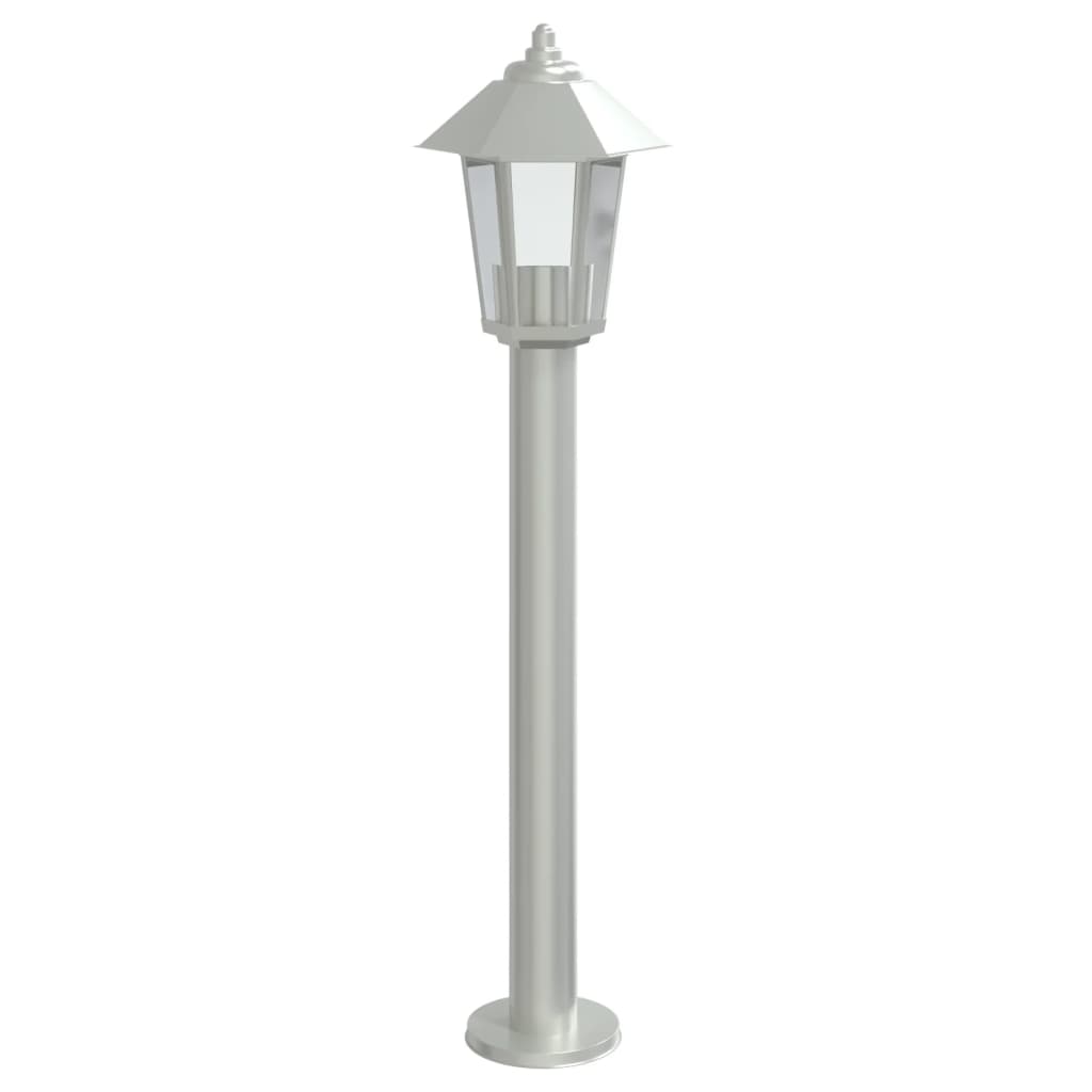 Lampada da Terra per Esterni Argento 80 cm in Acciaio Inox - homemem39