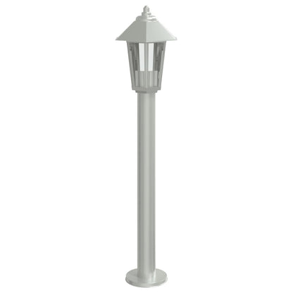 Lampada da Terra per Esterni Argento 80 cm in Acciaio Inox - homemem39