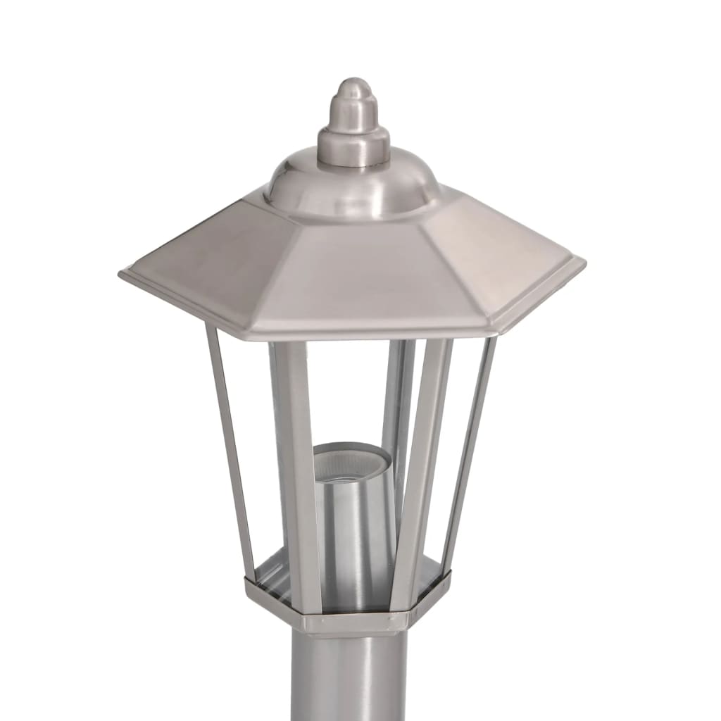 Lampada da Terra per Esterni Argento 80 cm in Acciaio Inox - homemem39