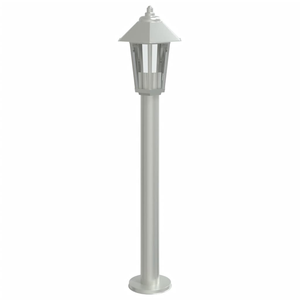 Lampade da Terra per Esterni 3 pz Argento 80 cm in Acciaio Inox - homemem39