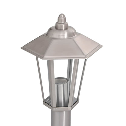 Lampade da Terra per Esterni 3 pz Argento 80 cm in Acciaio Inox - homemem39