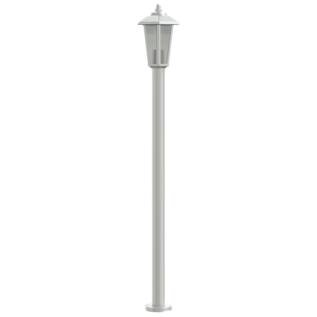 Lampade da Terra per Esterni 3 pz Argento 120cm in Acciaio Inox - homemem39