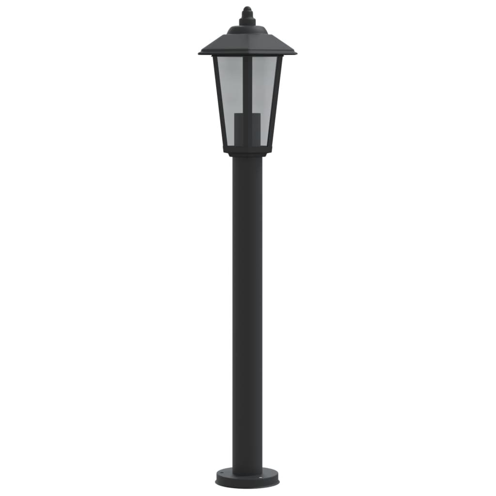 Lampada da Terra per Esterni Nera 80 cm in Acciaio Inox - homemem39