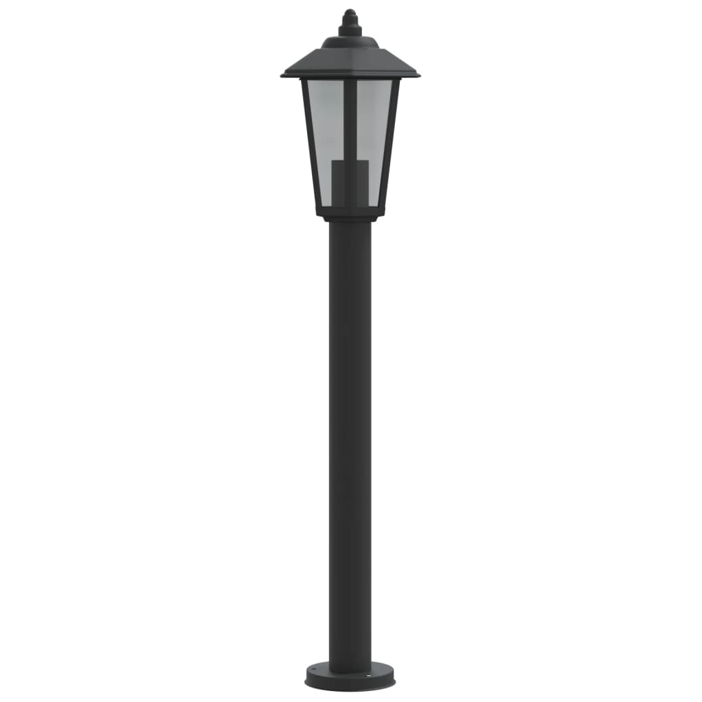 Lampade da Terra per Esterni 3 pz Nere 80 cm in Acciaio Inox - homemem39