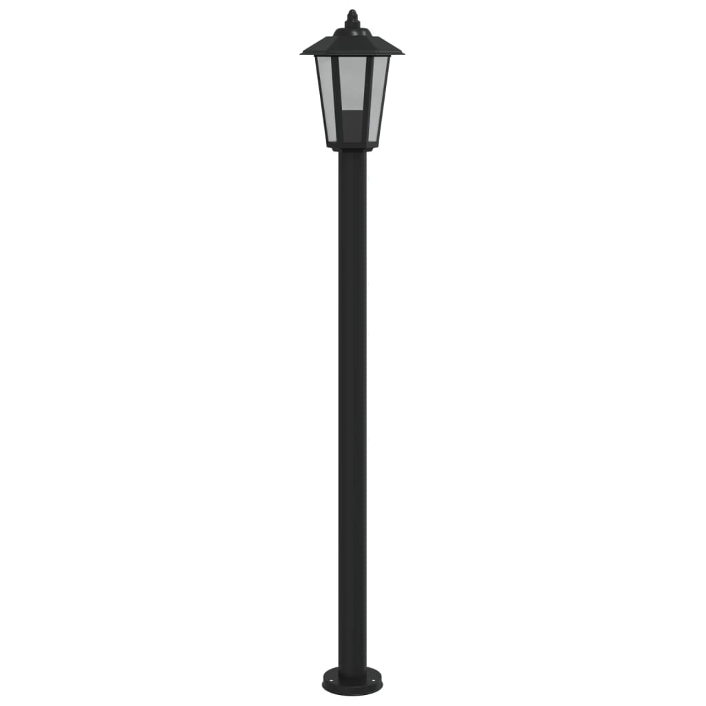 Lampade da Terra per Esterni 3 pz Nere 120 cm in Acciaio Inox - homemem39