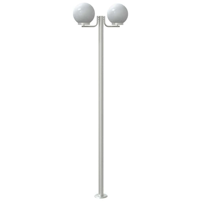 Lampade da Terra per Esterni 3pz Argento 215cm in Acciaio Inox - homemem39