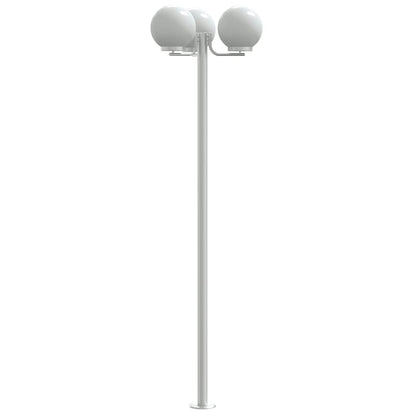 Lampade da Terra per Esterni 2pz Argento 215cm in Acciaio Inox - homemem39