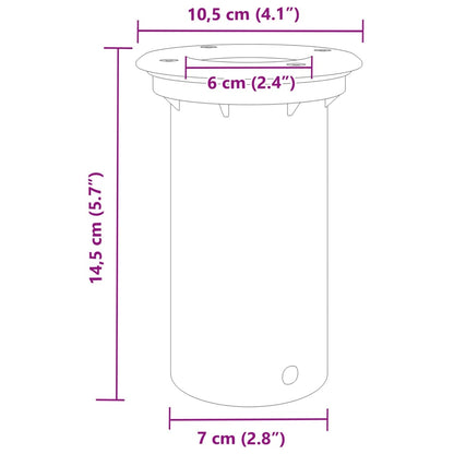 Luce per Esterni Rotonda Nera 10,5x10,5cm Alluminio Pressofuso - homemem39