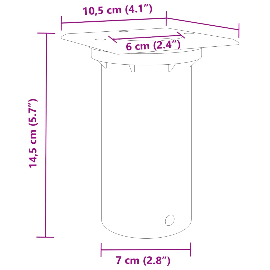 Luce per Esterni Quadrata Nera 10,5x10,5cm Alluminio Pressofuso - homemem39