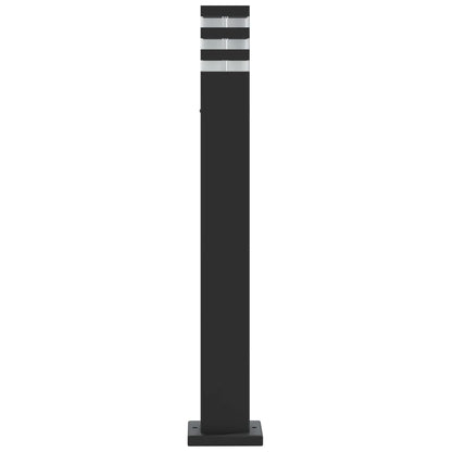 Lampade da Terra per Esterni 3pz Nere 80 cm in Alluminio - homemem39