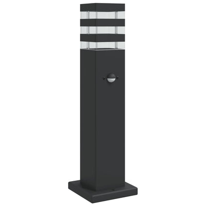 Lampada da Terra per Esterni con Sensore Nera 50cm in Alluminio | homemem39