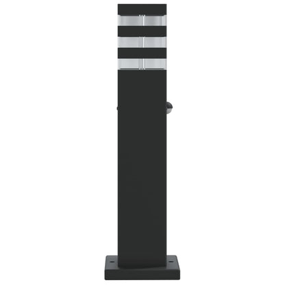 Lampada da Terra per Esterni con Sensore Nera 50cm in Alluminio | homemem39