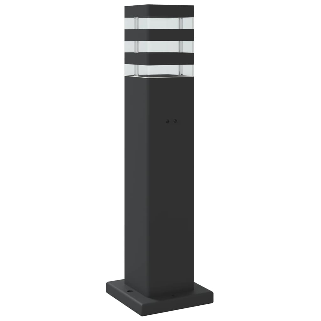 Lampada da Terra per Esterni con Sensore Nera 50cm in Alluminio | homemem39