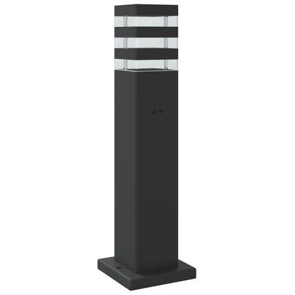 Lampada da Terra per Esterni con Sensore Nera 50cm in Alluminio | homemem39