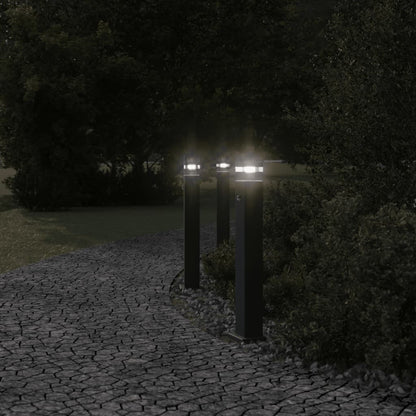 Outdoor Floor Lamp with Sensor Black 80cm in Aluminium