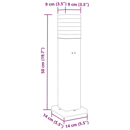 Lampade da Terra per Esterni con Presa 3pz Nere 50 cm Alluminio - homemem39