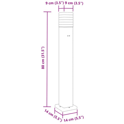 Lampada da Terra per Esterni con Presa Nera 80 cm Alluminio - homemem39