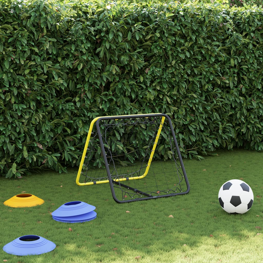 Rimbalzatore Calcio Doppio Lato Regolabile Giallo Nero Acciaio | homemem39