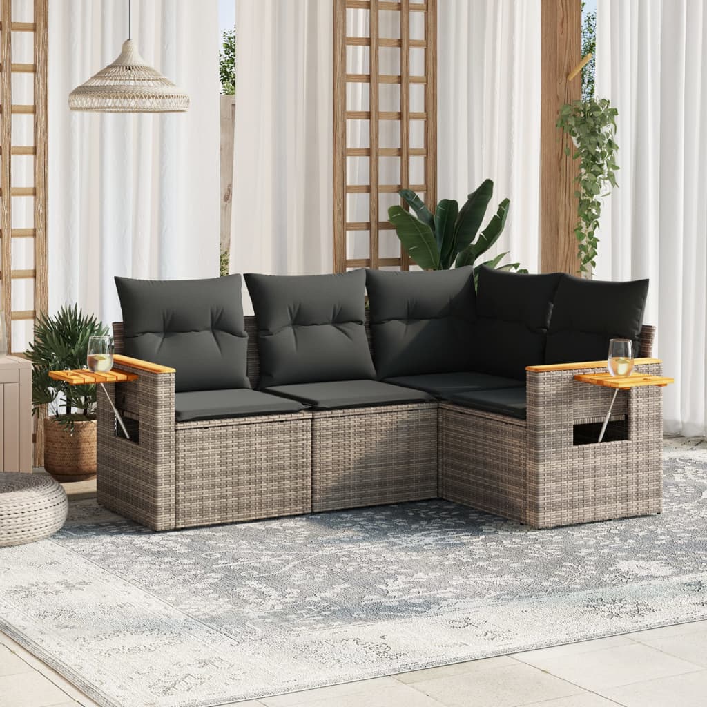 Patio Sofa Set 4-Posti Grey