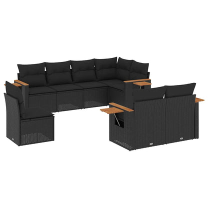 Patio Sofa Set 8-Posti Black