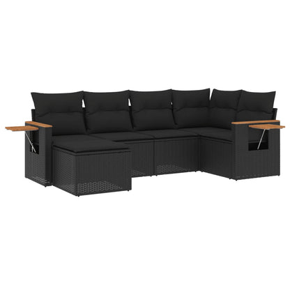 Patio Sofa Set 6-Posti Black