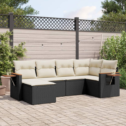 Patio Sofa Set 6-Posti Black and Cream
