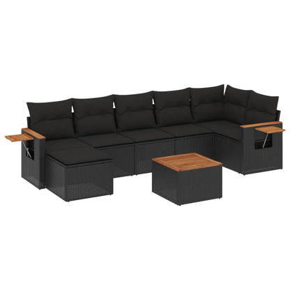 Patio Sofa Set 8-Posti Black