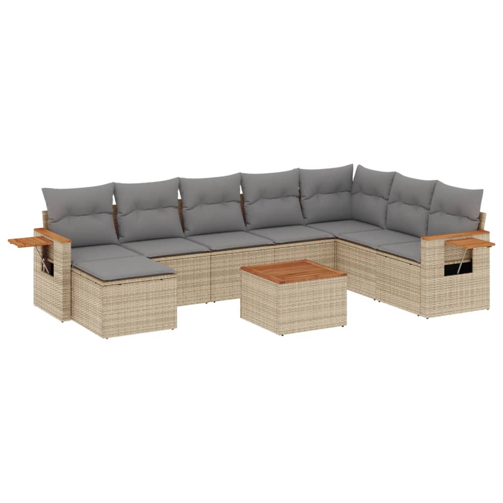 Patio Sofa Set 8-Posti Beige and Grey
