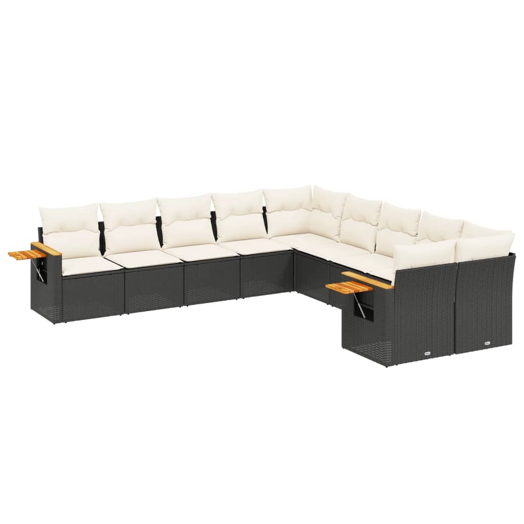 Patio Sofa Set 10-Posti Black and Cream