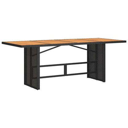 Set da Pranzo da Giardino 7 pz Nero con Cuscini in Polyrattan | homemem39