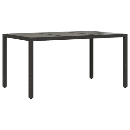 Set da Pranzo da Giardino 7 pz Nero con Cuscini in Polyrattan | homemem39
