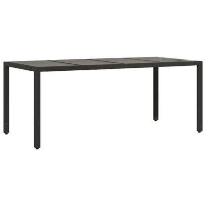 Set da Pranzo da Giardino 9 pz con Cuscini Nero in Polyrattan | homemem39